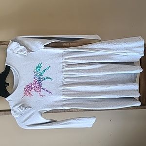 Unicorn long sleeve girls dress